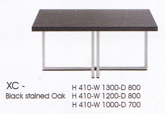 meja Bulat Indachi XC-Black stained Oak