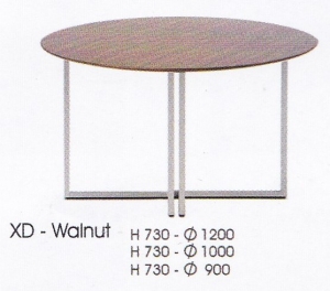 meja Bulat Indachi XD-Walnut